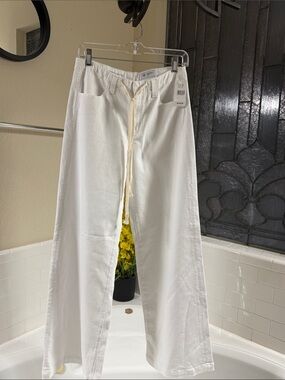 AG Stella Low Slung Palazzo white Jeans . NEW with tags